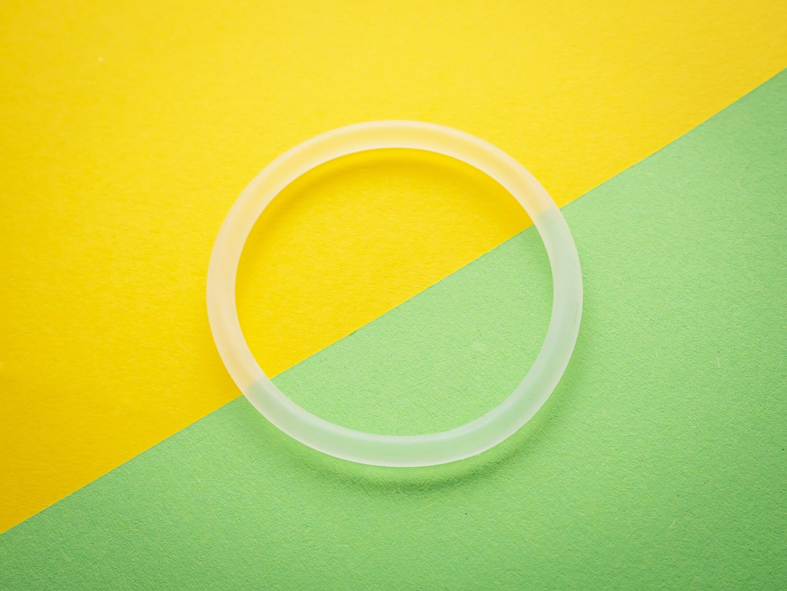 white plastic bangle