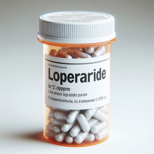 frasco de medicamento loperamida